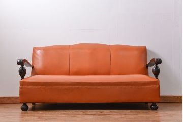 レトロ家具　昭和レトロ 1960年代　ポップな3Pソファ