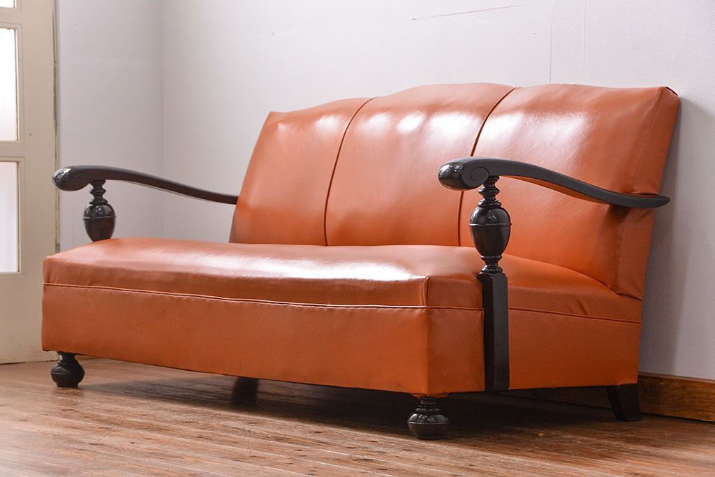 レトロ家具　昭和レトロ 1960年代　ポップな3Pソファ