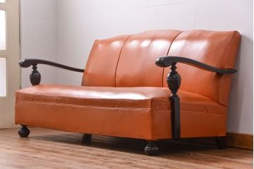 レトロ家具　昭和レトロ 1960年代　ポップな3Pソファ