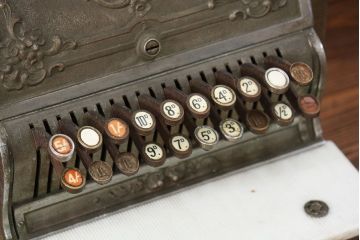アンティーク雑貨　1900年頃 アメリカ ナショナル社製 アンティークレジスター(キャッシャー)