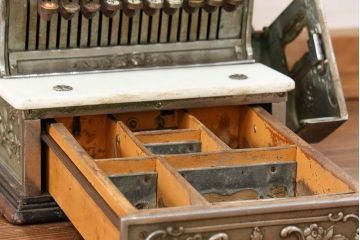 アンティーク雑貨　1900年頃 アメリカ ナショナル社製 アンティークレジスター(キャッシャー)