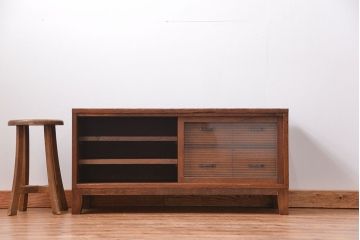 昭和レトロ ラフジュ工房オリジナル　引き出し付きテレビボード(TVボード、ローボード)