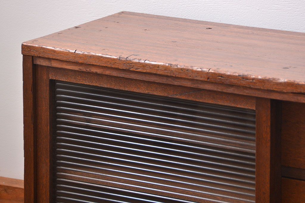 昭和レトロ ラフジュ工房オリジナル　引き出し付きテレビボード(TVボード、ローボード)