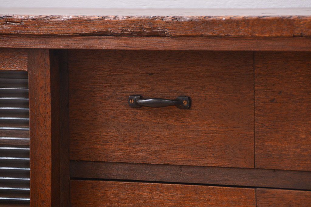 昭和レトロ ラフジュ工房オリジナル　引き出し付きテレビボード(TVボード、ローボード)