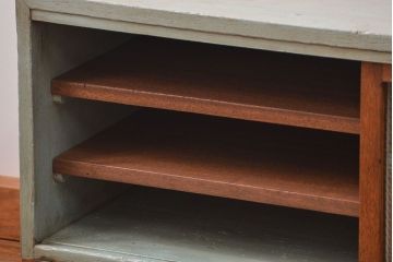 ラフジュ工房オリジナル　アンティークペイント引き出し付きローボード(テレビボード、TVボード)