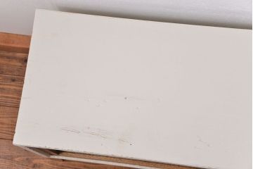 ラフジュ工房オリジナル　アンティークペイント脚付きローボード(テレビボード・TVボード)