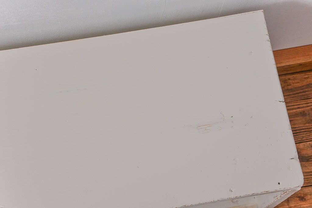 ラフジュ工房オリジナル　アンティークペイント脚付きローボード(テレビボード・TVボード)