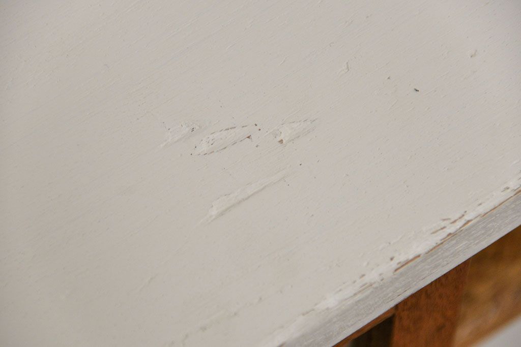 ラフジュ工房オリジナル　アンティークペイント脚付きローボード(テレビボード・TVボード)