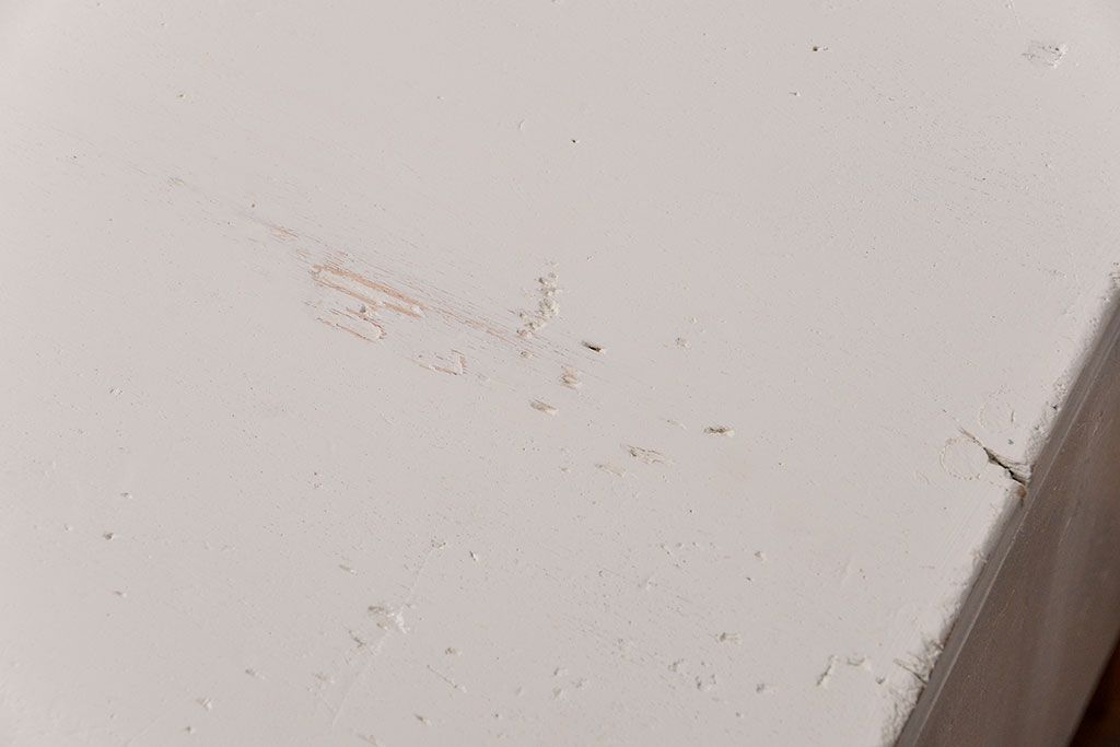 ラフジュ工房オリジナル　アンティークペイント脚付きローボード(テレビボード・TVボード)