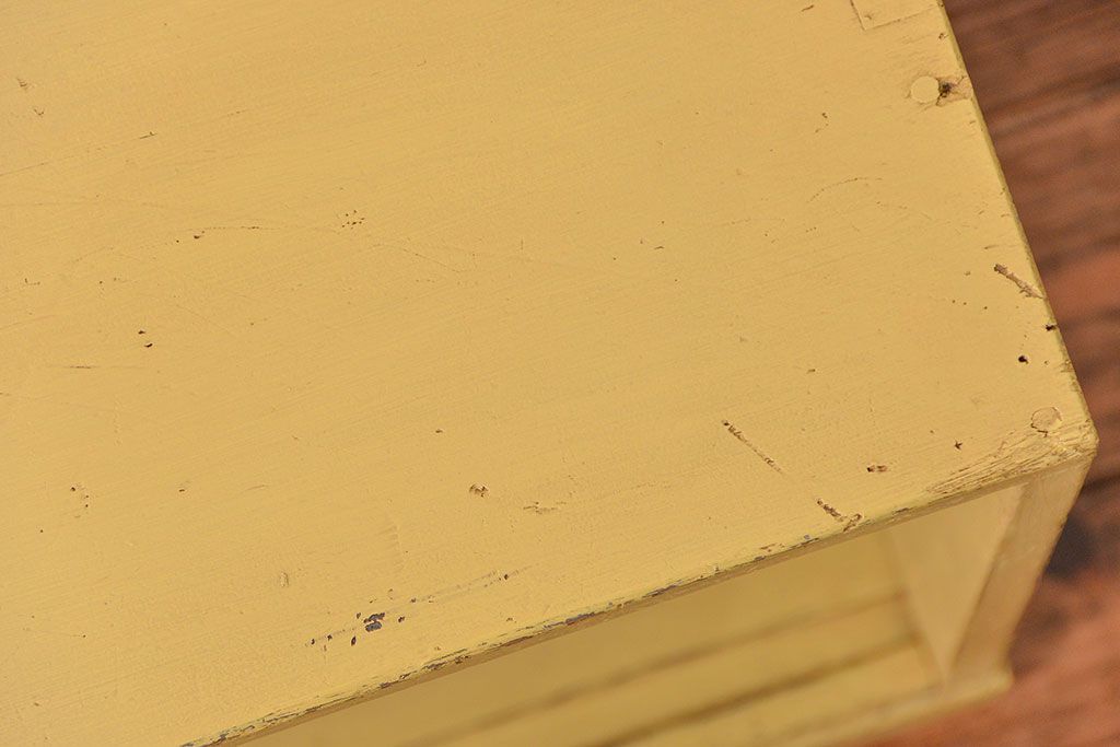 アンティーク家具　アンティークペイント　小さな飾り棚(収納棚)