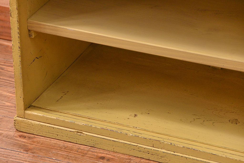 アンティーク家具　アンティークペイント　小さな飾り棚(収納棚)