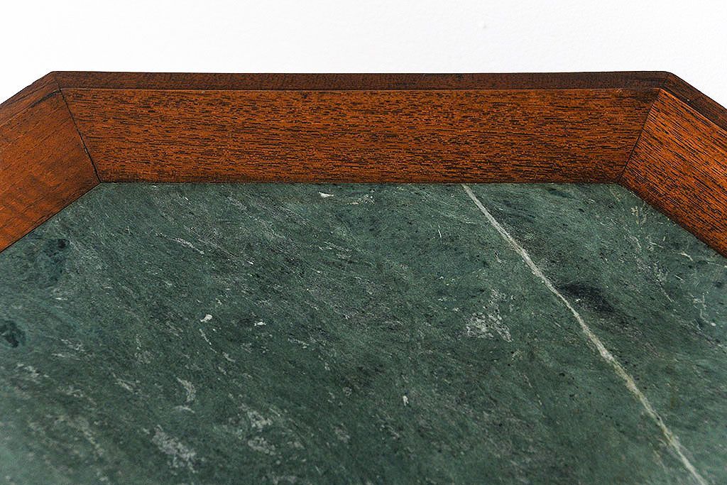 アンティーク家具　海外輸入品　大理石オクタゴン高級サイドテーブル(机、キャビネット)