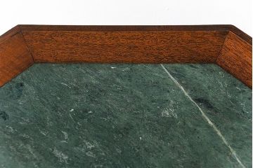 アンティーク家具　海外輸入品　大理石オクタゴン高級サイドテーブル(机、キャビネット)