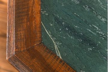 アンティーク家具　海外輸入品　大理石オクタゴン高級サイドテーブル(机、キャビネット)