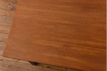 アンティークペイント　古い作業台をリメイクした　引き出し付きダイニングテーブル(机)