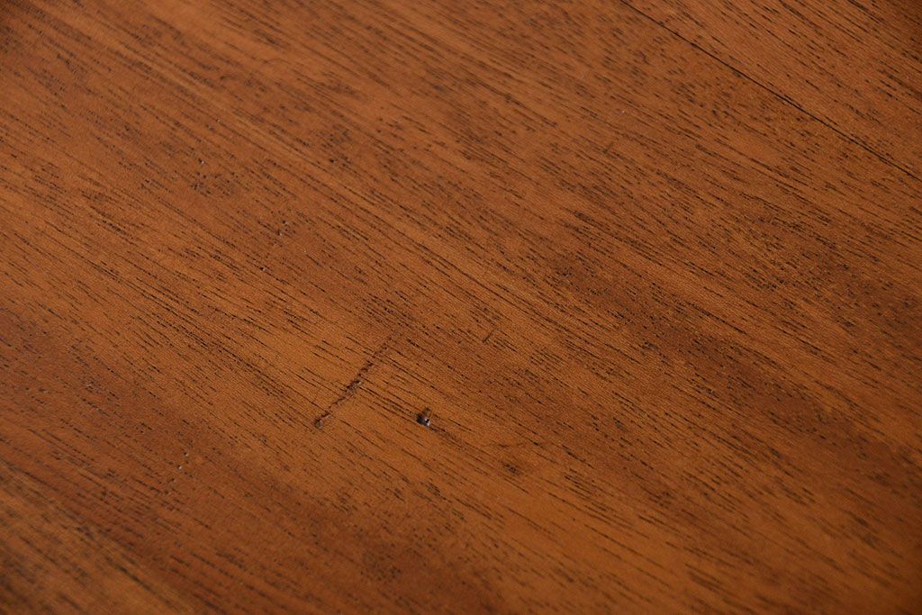 アンティークペイント　古い作業台をリメイクした　引き出し付きダイニングテーブル(机)