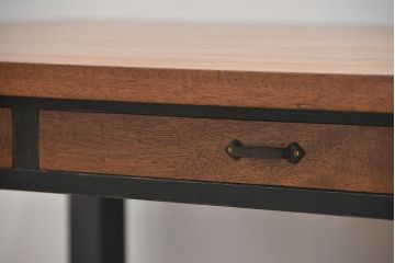 アンティークペイント　古い作業台をリメイクした　引き出し付きダイニングテーブル(机)