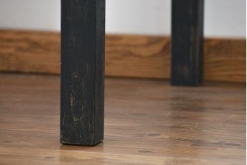 アンティークペイント　古い作業台をリメイクした　引き出し付きダイニングテーブル(机)