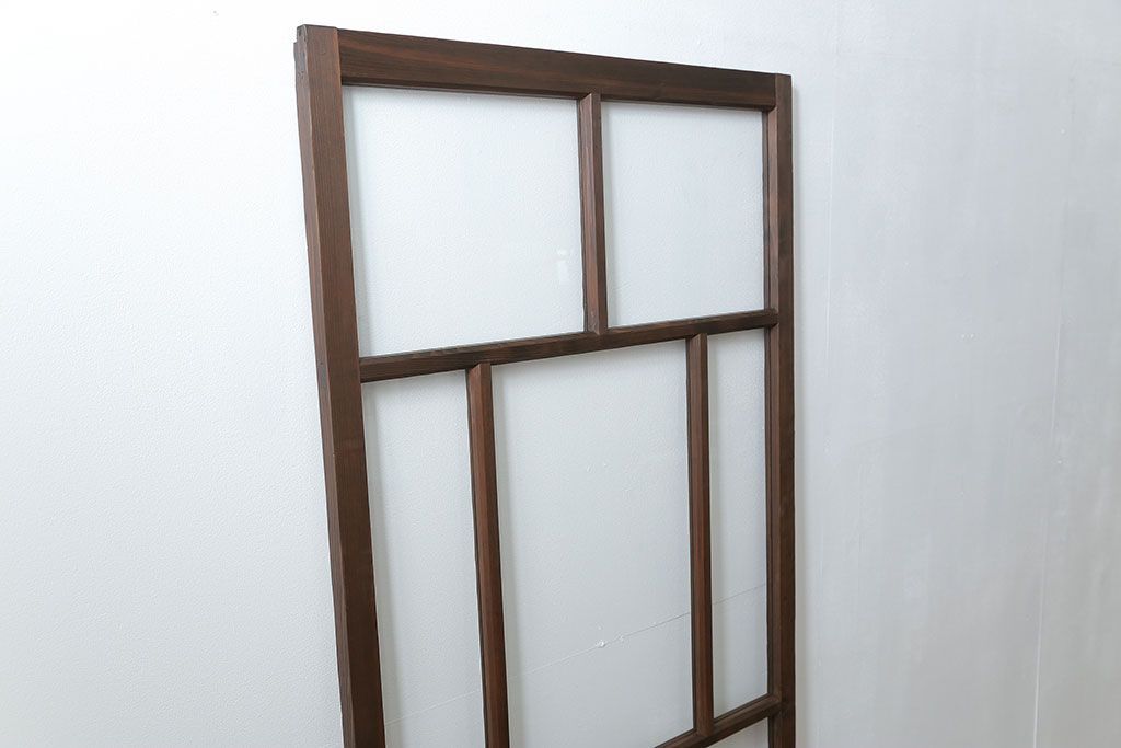 古民具・骨董 アンティークガラス戸一枚(1)　(引き戸、和風建具)