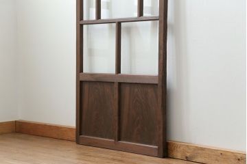 古民具・骨董 アンティークガラス戸一枚(1)　(引き戸、和風建具)