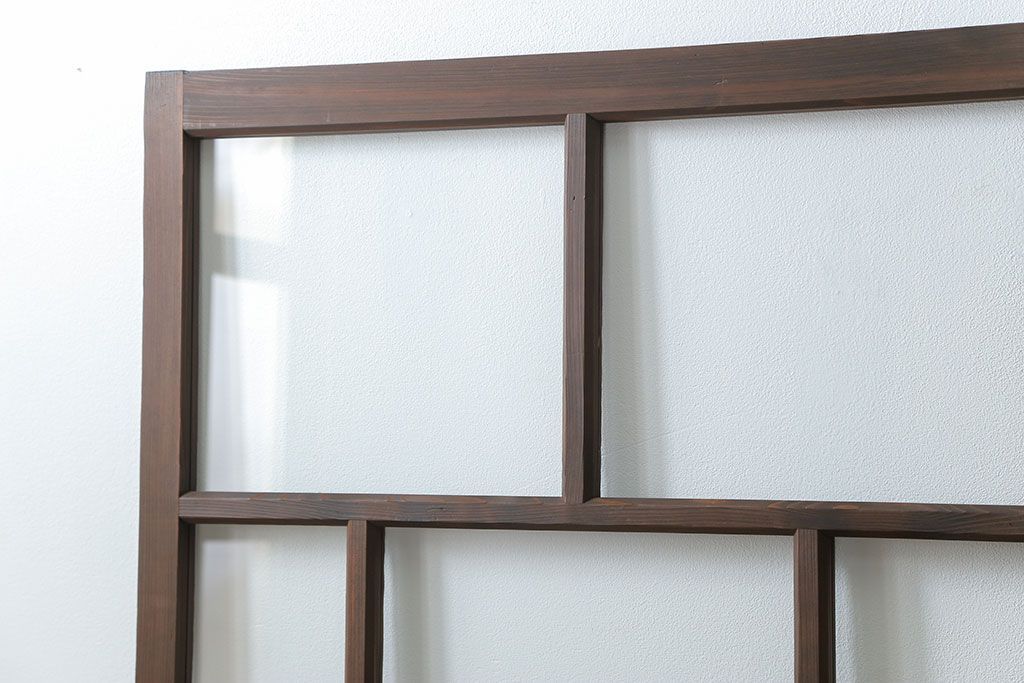 古民具・骨董 アンティークガラス戸一枚(1)　(引き戸、和風建具)