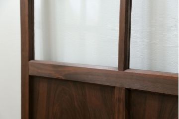 古民具・骨董 アンティークガラス戸一枚(1)　(引き戸、和風建具)