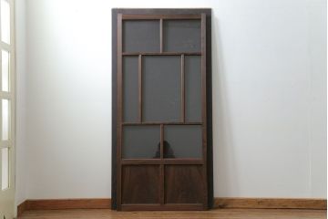 古民具・骨董 アンティークガラス戸一枚(1)　(引き戸、和風建具)