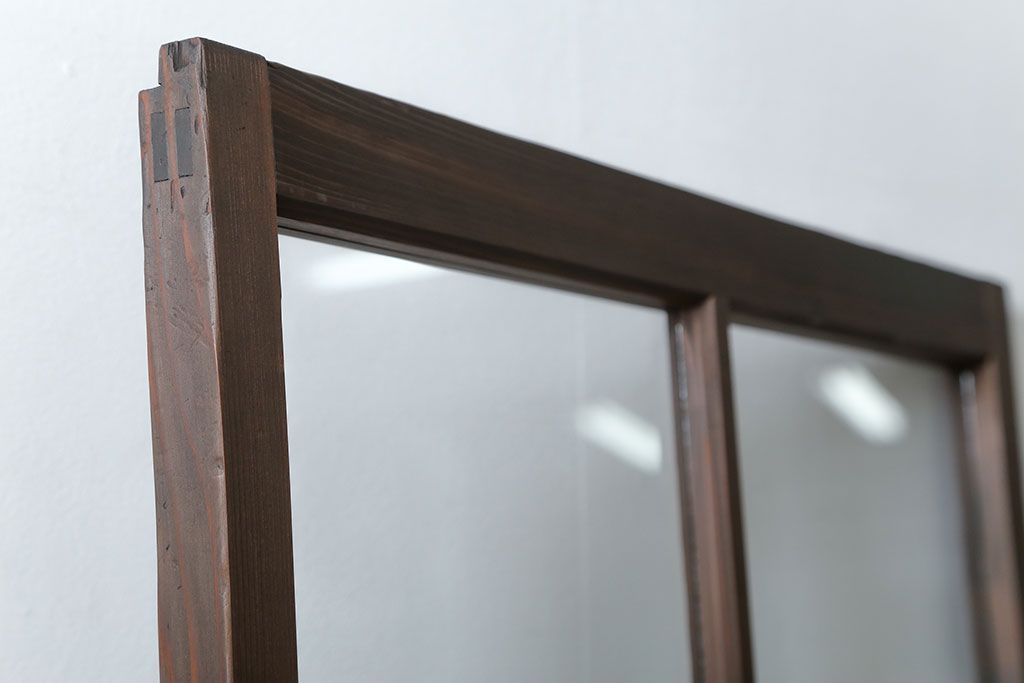 古民具・骨董 アンティークガラス戸一枚(1)　(引き戸、和風建具)