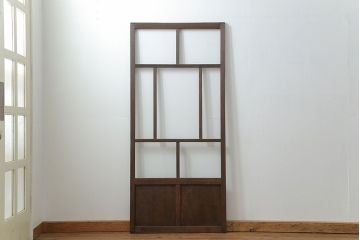 古民具・骨董 アンティークガラス戸一枚(1)　(引き戸、和風建具)