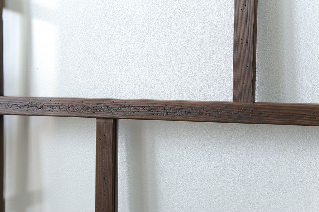 古民具・骨董 アンティークガラス戸一枚(1)　(引き戸、和風建具)