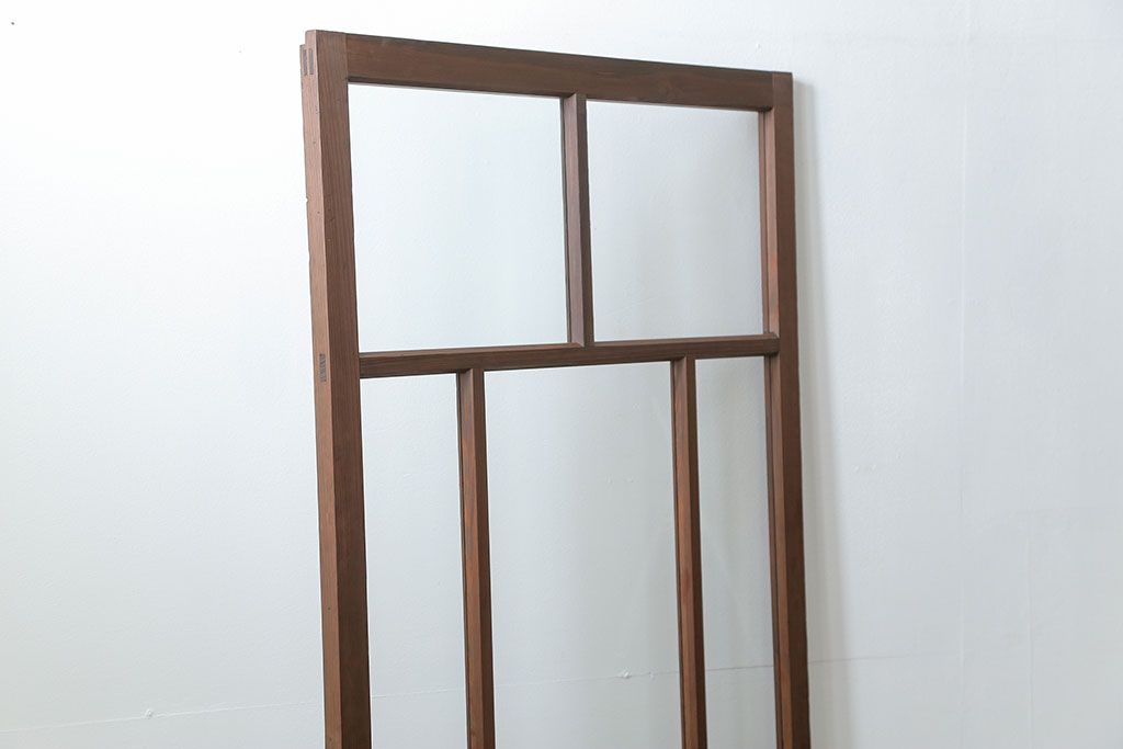 古民具・骨董 アンティークガラス戸一枚(2)　(引き戸、和風建具)