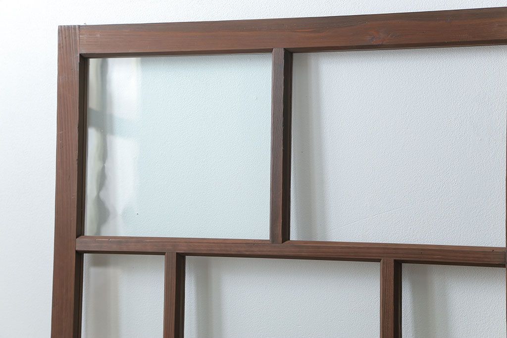 古民具・骨董 アンティークガラス戸一枚(2)　(引き戸、和風建具)