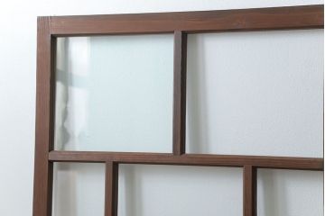 古民具・骨董 アンティークガラス戸一枚(2)　(引き戸、和風建具)