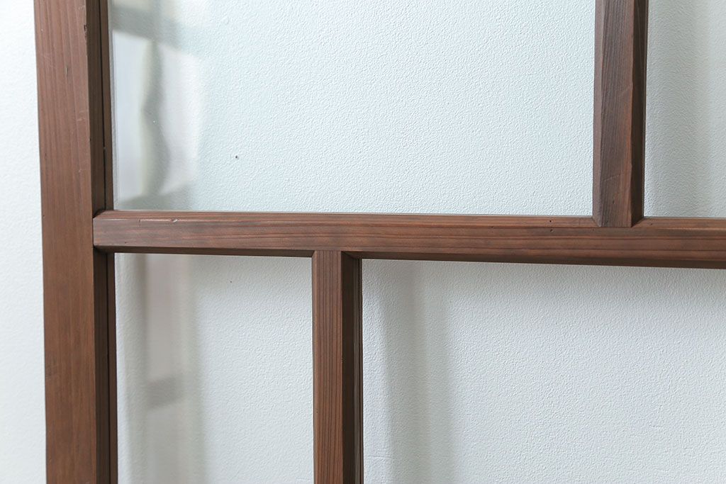 古民具・骨董 アンティークガラス戸一枚(2)　(引き戸、和風建具)