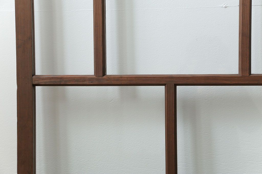 古民具・骨董 アンティークガラス戸一枚(2)　(引き戸、和風建具)