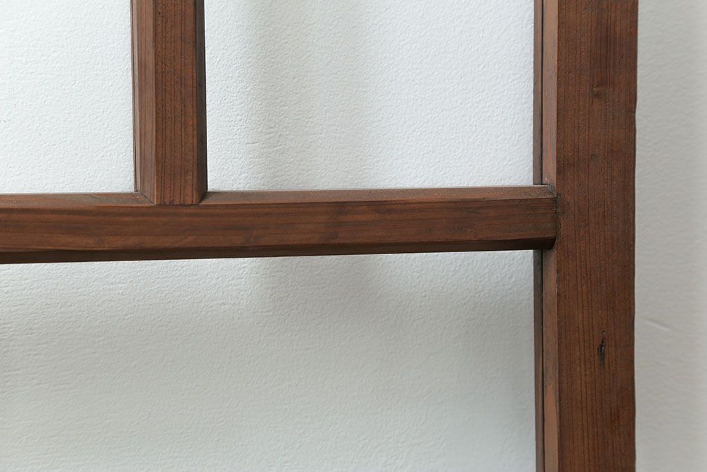 古民具・骨董 アンティークガラス戸一枚(2)　(引き戸、和風建具)