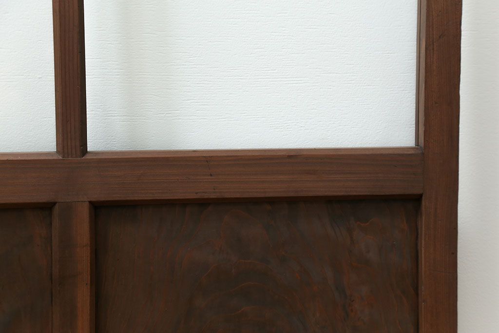 古民具・骨董 アンティークガラス戸一枚(2)　(引き戸、和風建具)