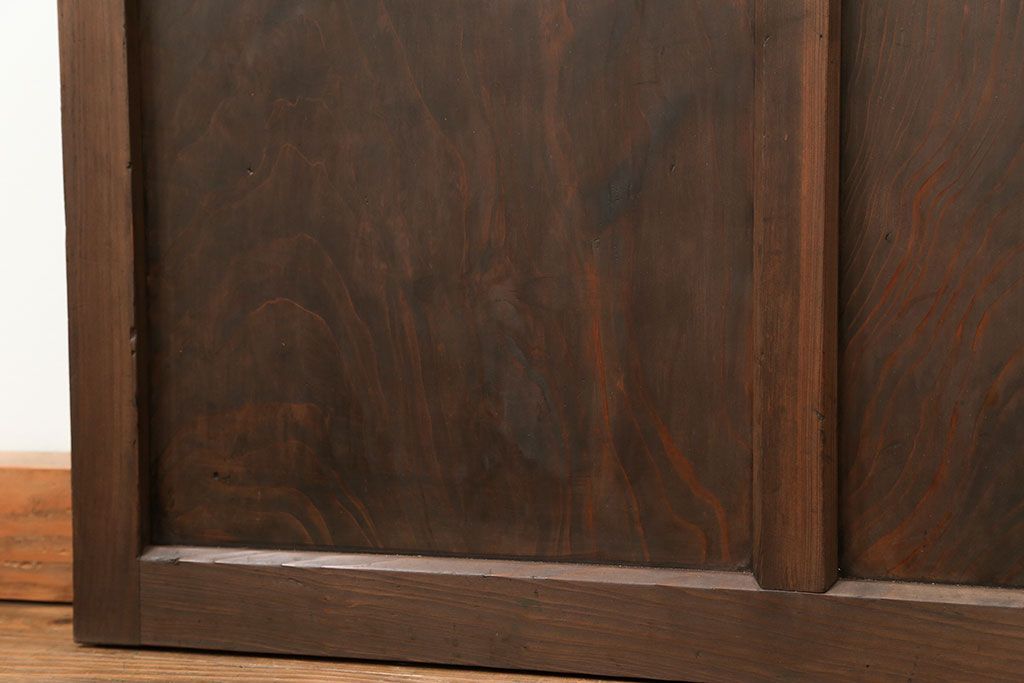 古民具・骨董 アンティークガラス戸一枚(2)　(引き戸、和風建具)