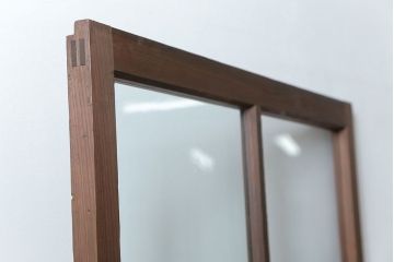 古民具・骨董 アンティークガラス戸一枚(2)　(引き戸、和風建具)