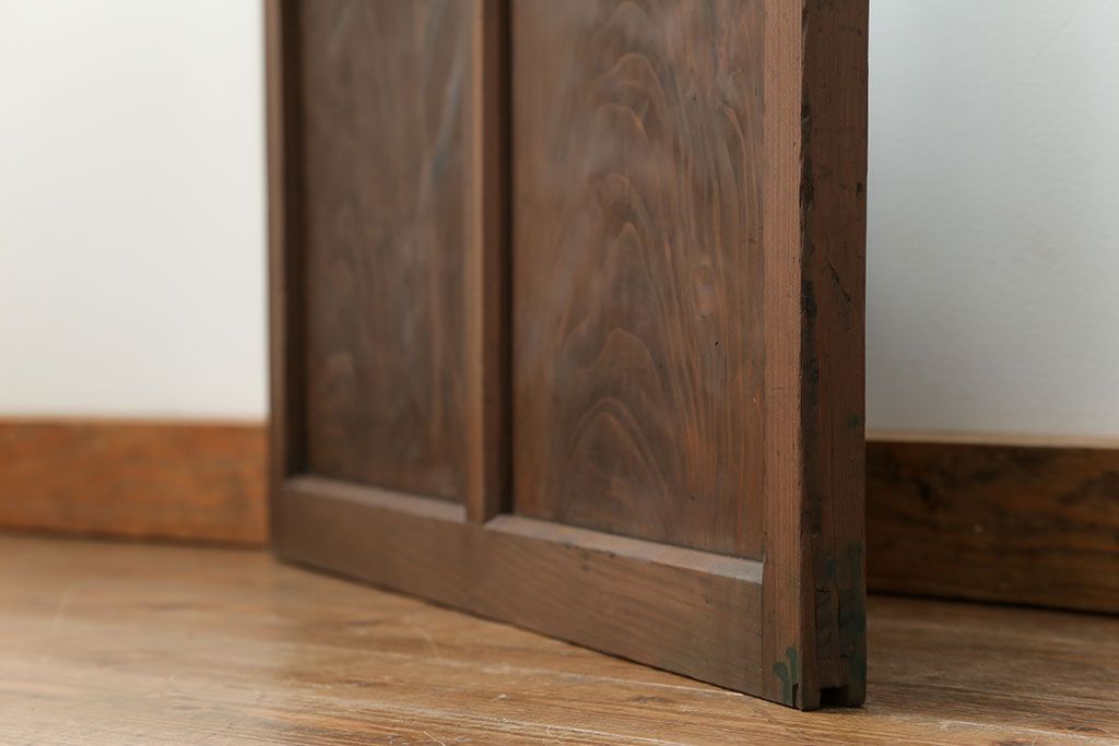 古民具・骨董 アンティークガラス戸一枚(2)　(引き戸、和風建具)