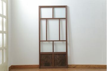 古民具・骨董 アンティークガラス戸一枚(2)　(引き戸、和風建具)