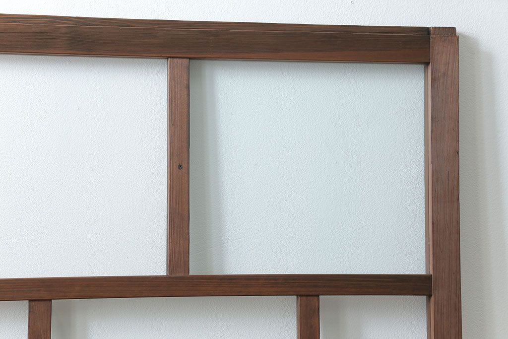 古民具・骨董 アンティークガラス戸一枚(2)　(引き戸、和風建具)