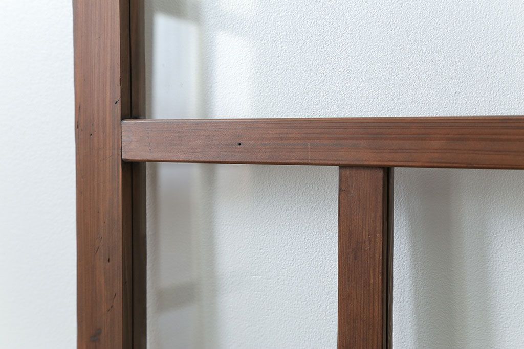 古民具・骨董 アンティークガラス戸一枚(2)　(引き戸、和風建具)