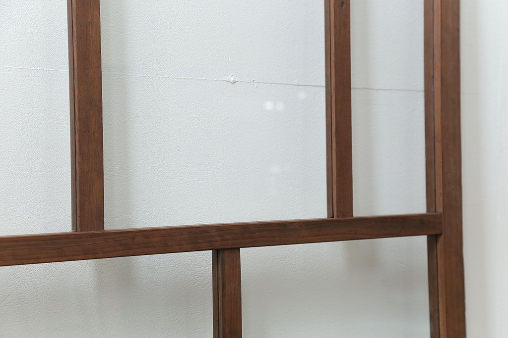 古民具・骨董 アンティークガラス戸一枚(2)　(引き戸、和風建具)