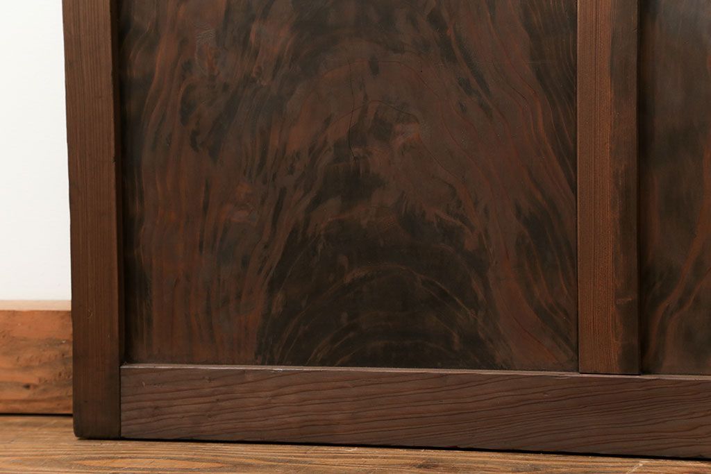 古民具・骨董 アンティークガラス戸一枚(2)　(引き戸、和風建具)