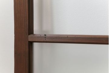 昭和レトロ クリアガラスとすりガラスのシンプルなガラス戸　2枚セット(引き戸、建具)