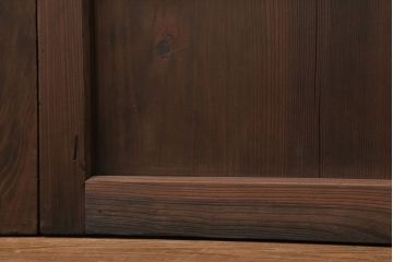 昭和レトロ クリアガラスとすりガラスのシンプルなガラス戸　2枚セット(引き戸、建具)