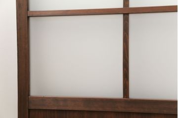 昭和レトロ クリアガラスとすりガラスのシンプルなガラス戸　2枚セット(引き戸、建具)