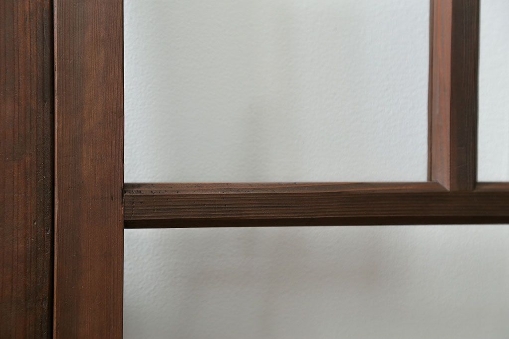 古民具・骨董 アンティークガラス戸3枚セット　(引き戸、和風建具)