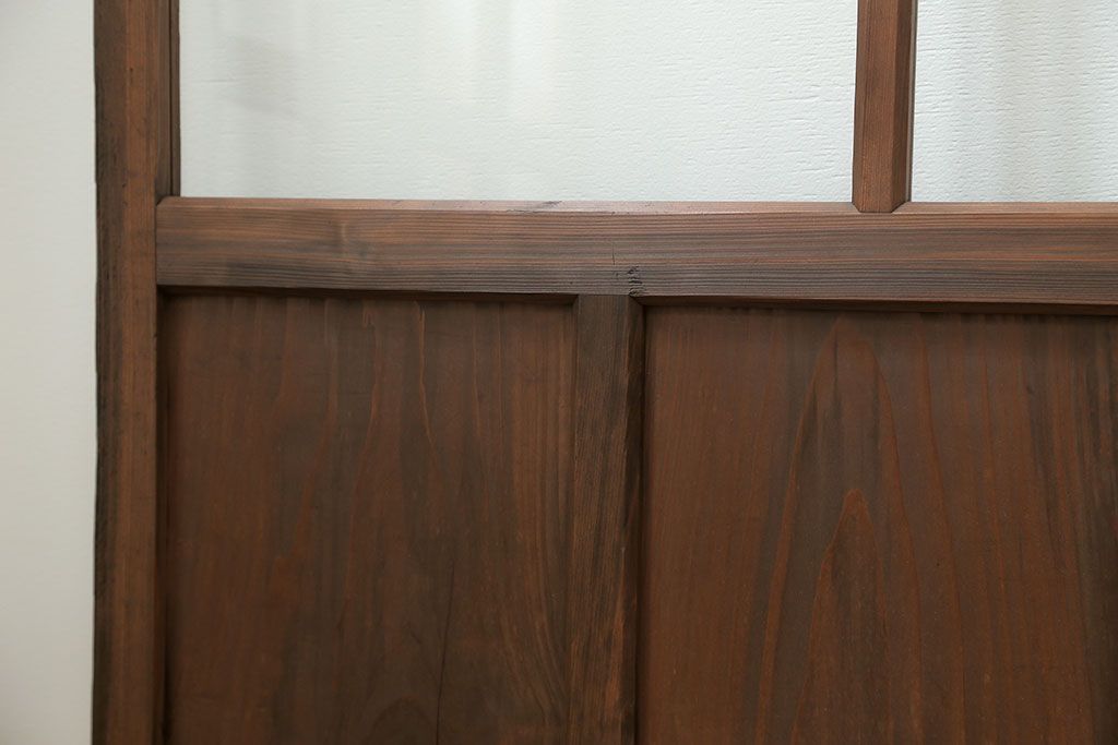 古民具・骨董 アンティークガラス戸3枚セット　(引き戸、和風建具)